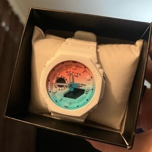 Ativa White watch with Multicolor Dial